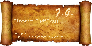 Finster Györgyi névjegykártya